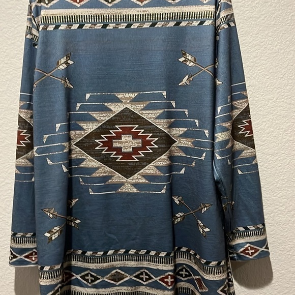 Bloom Chic Women’s Supersoft  Bandana Open Front Kimono Aztec Print Western Sz12 - Picture 11 of 11